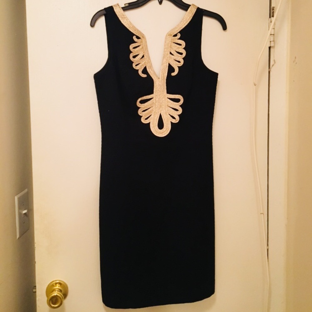 Lilly Pulitzer dress size 4 black gold